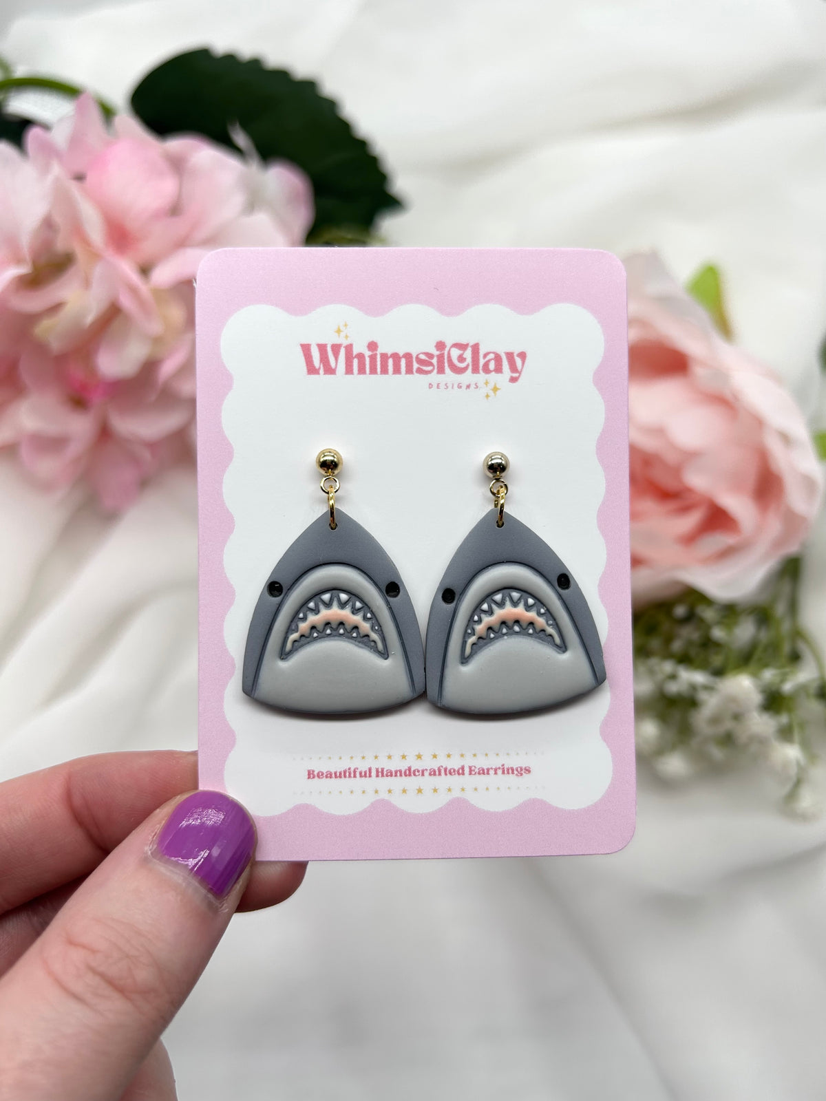 Shark | Polymer Clay Earrings
