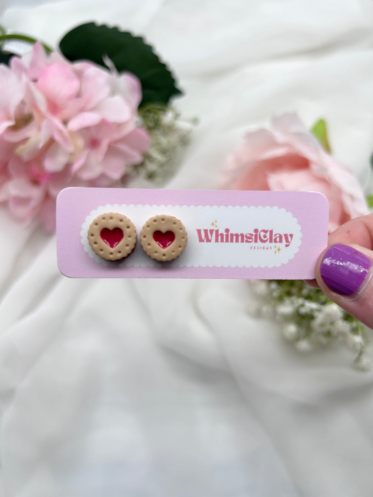 Jam Biscuit Studs | Polymer Clay Earrings