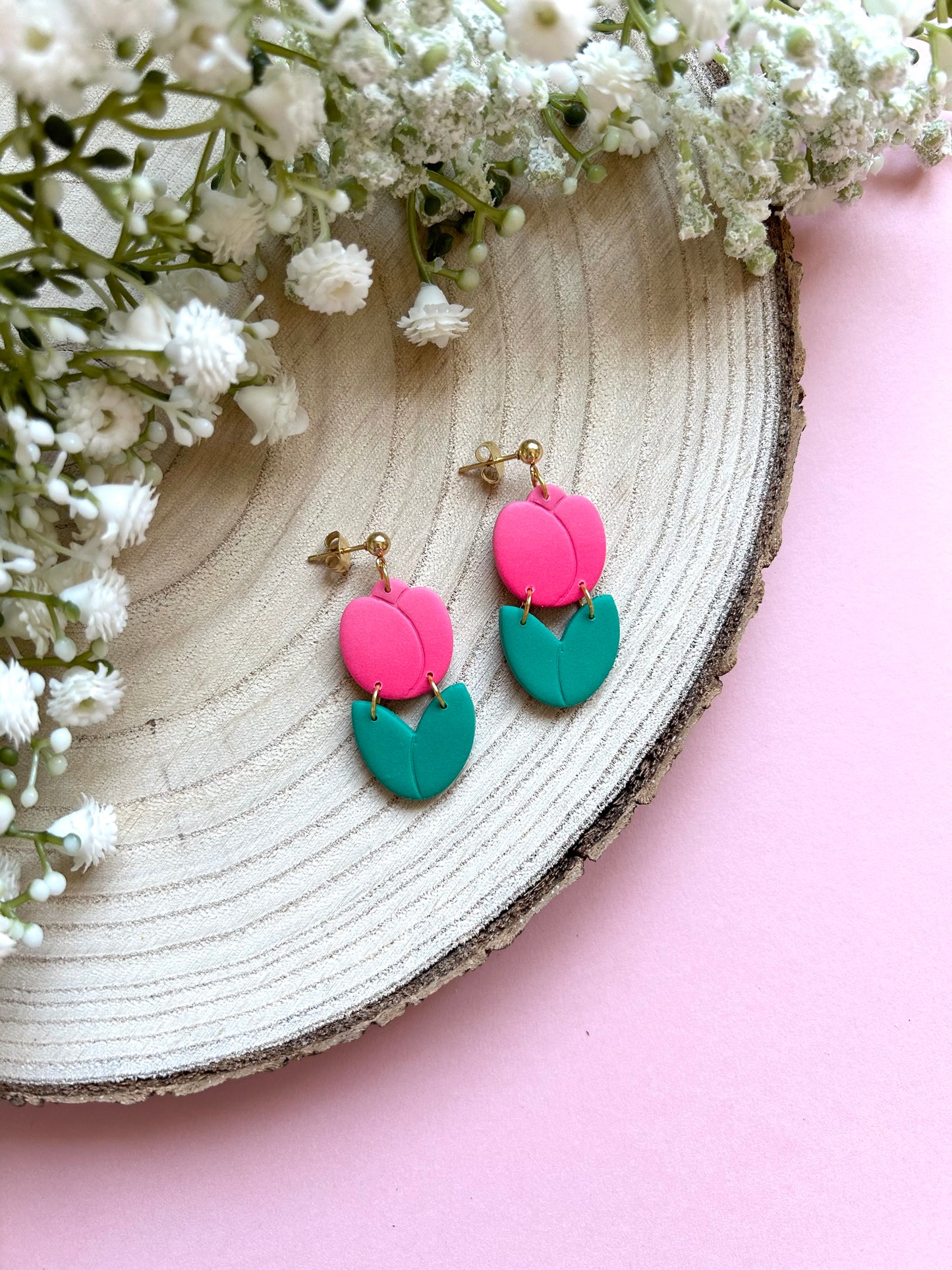 Tulip Earrings | Polymer Clay Earrings