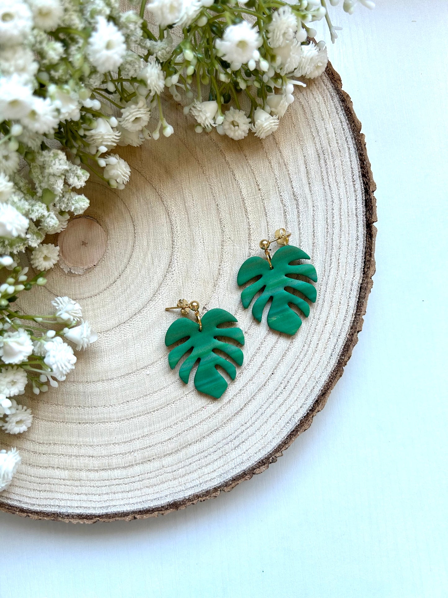 Monstera Leaf | Polymer Clay Earrings