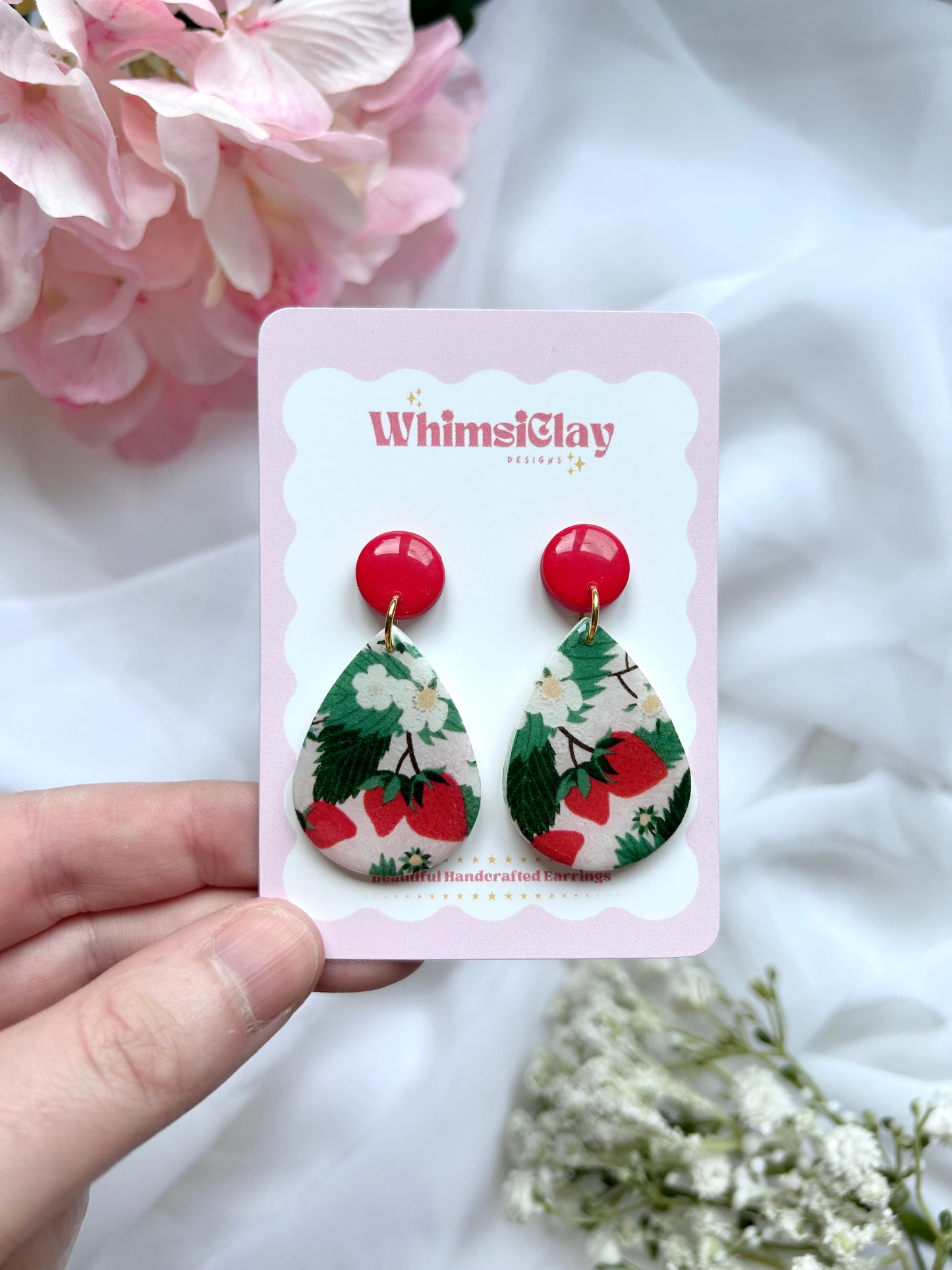 Strawberry Patterned Earrings