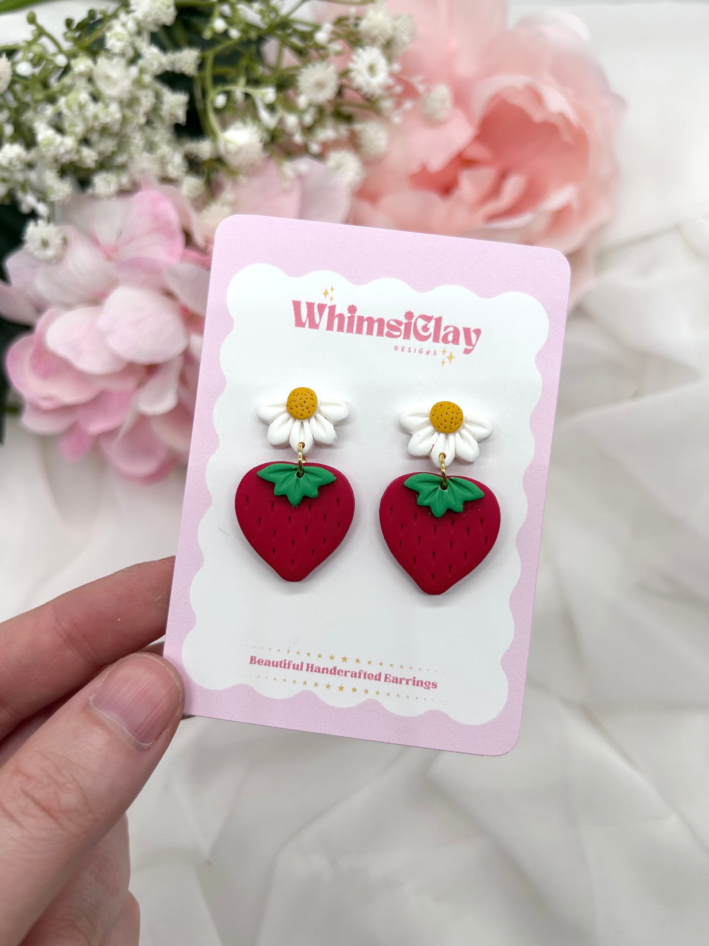 Strawberry and Daisy Earrings