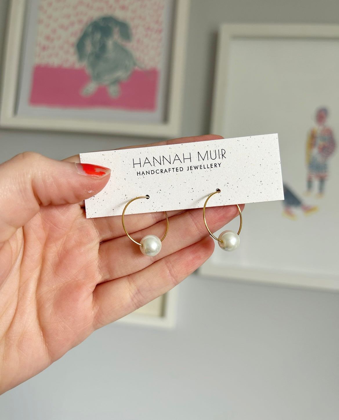 Pearl Hoops | Earrings