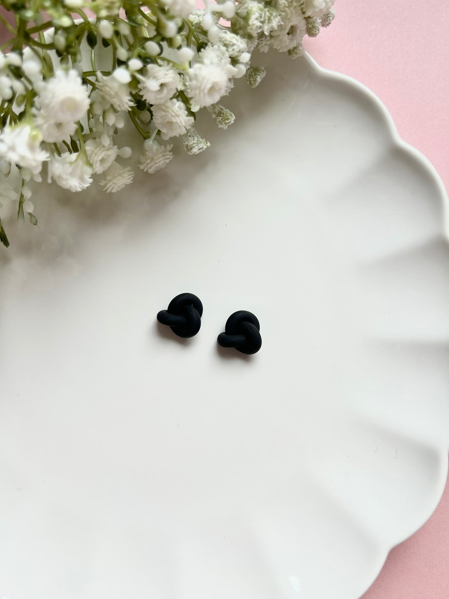 Knot Studs | Polymer Clay Earrings