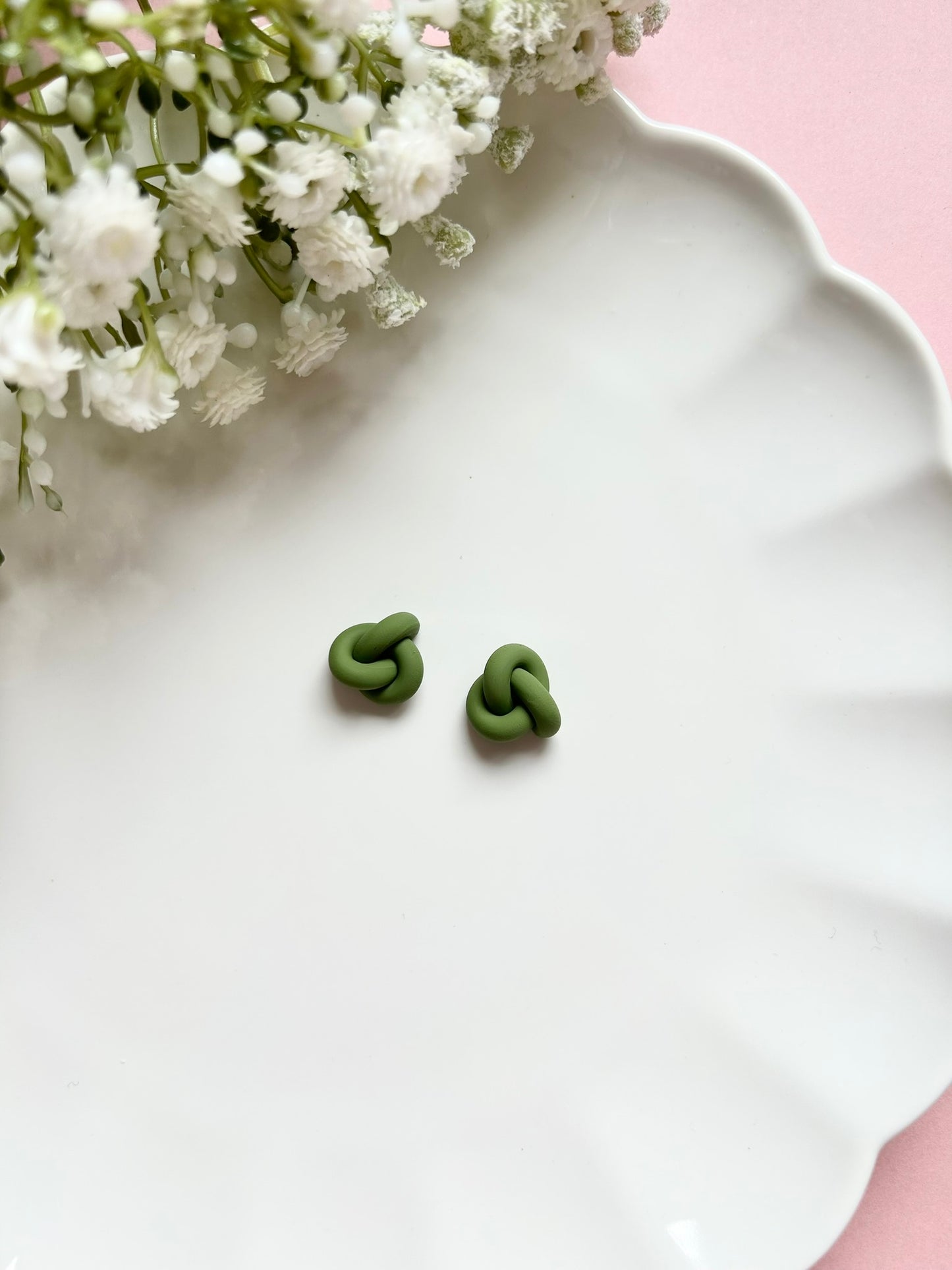 Knot Studs | Polymer Clay Earrings