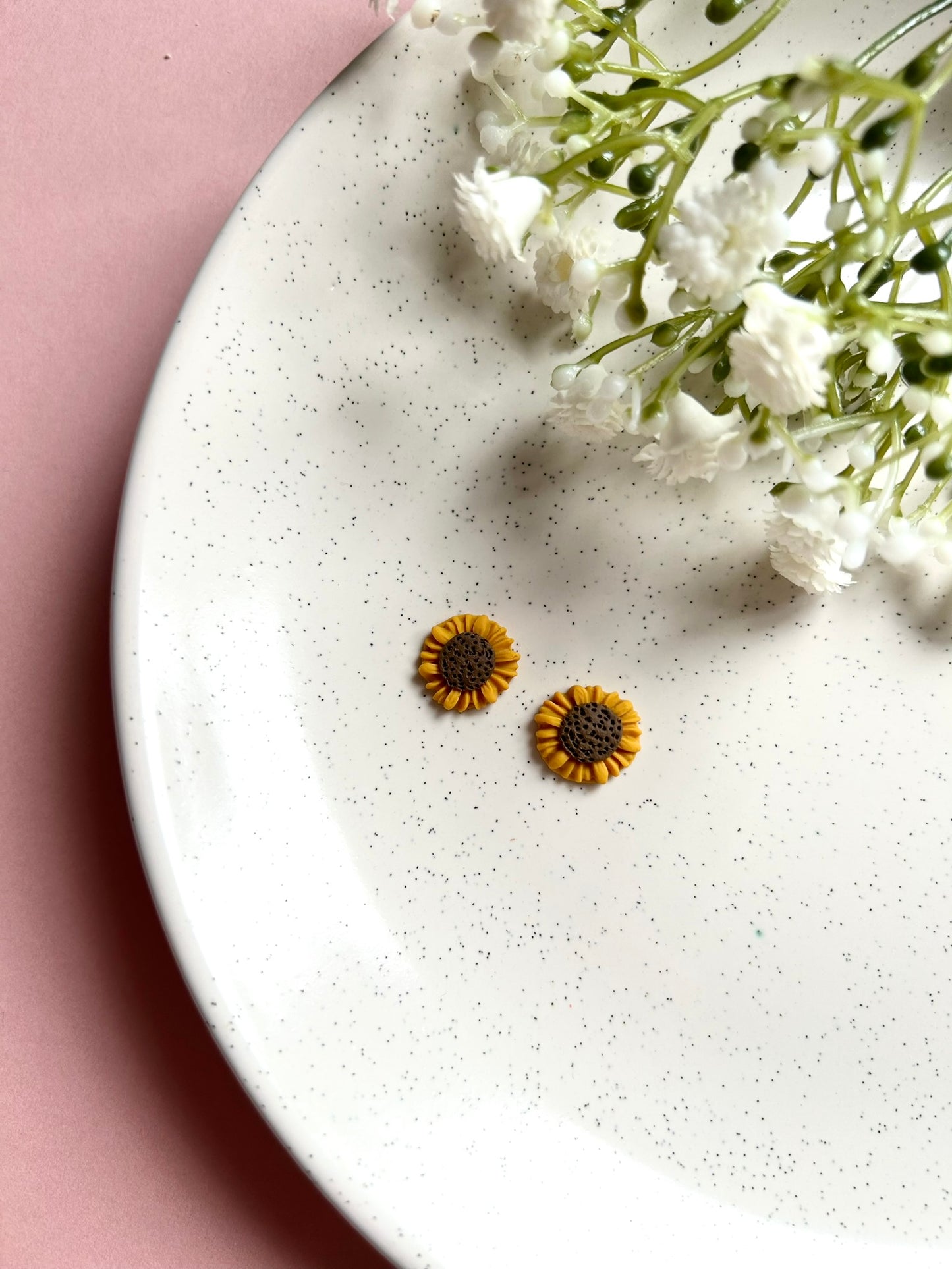 Sunflower Studs | Polymer Clay Earrings