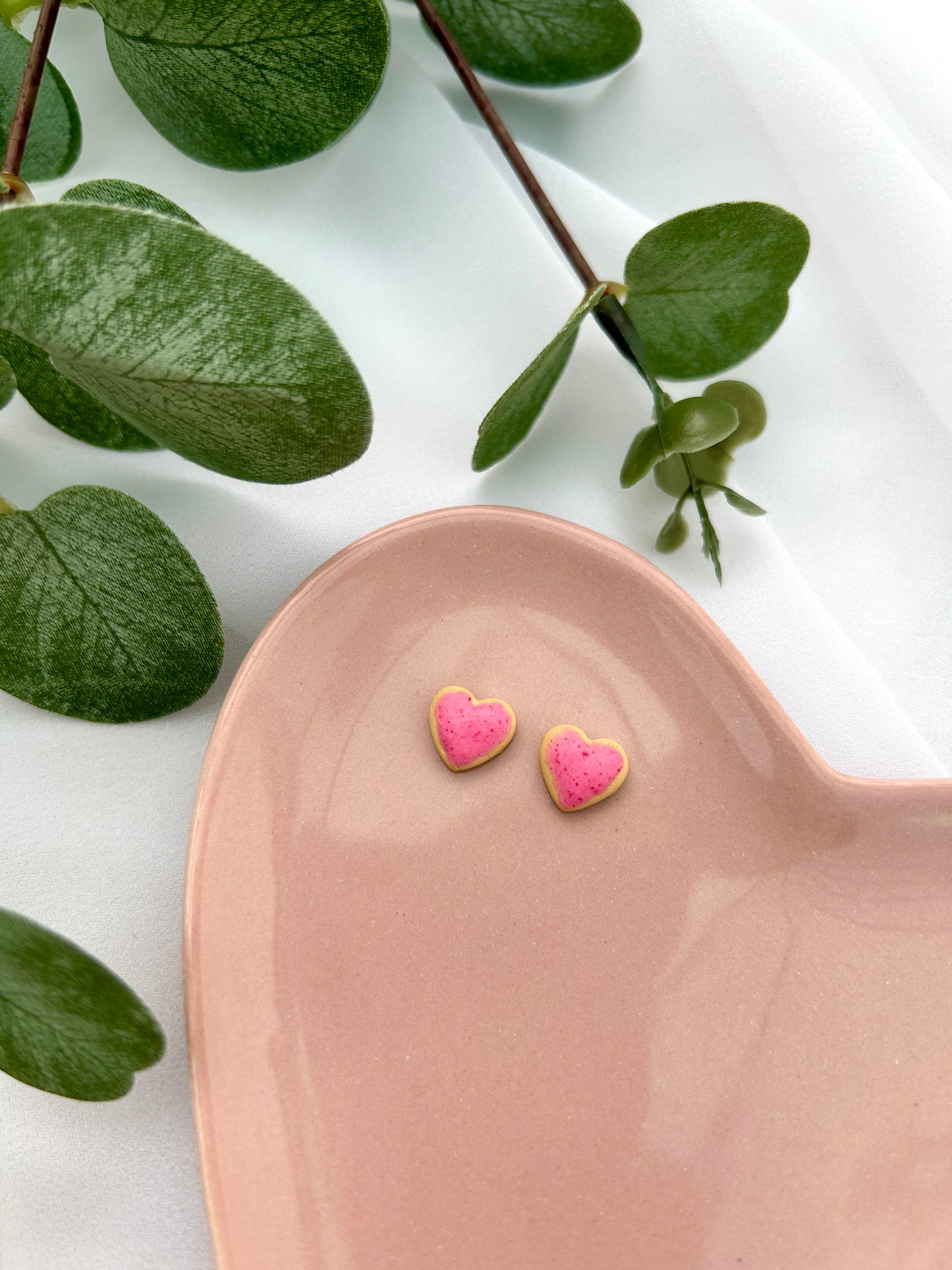 Heart Iced Biscuit | Polymer Clay Earrings