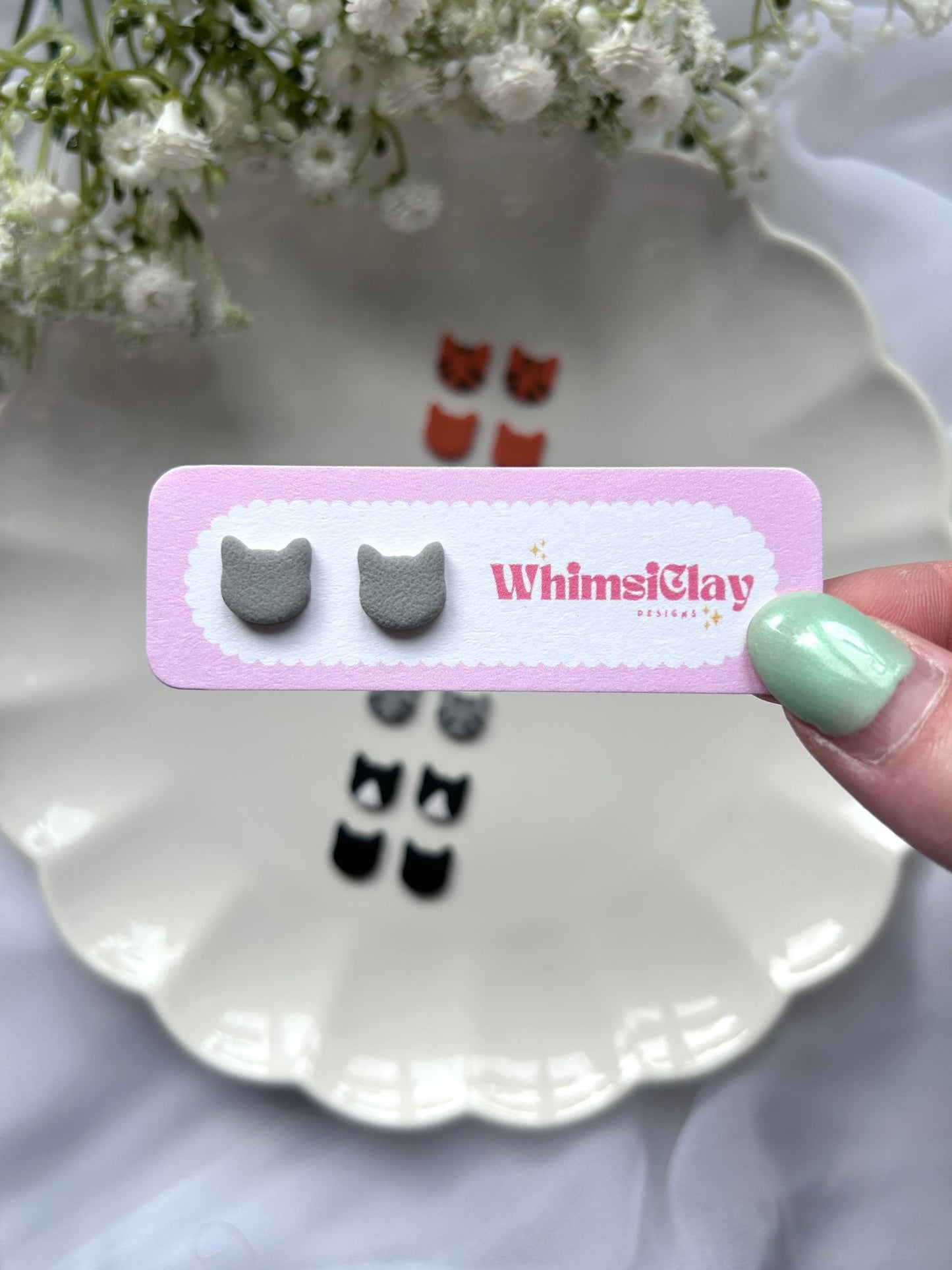 Cat Stud Earrings