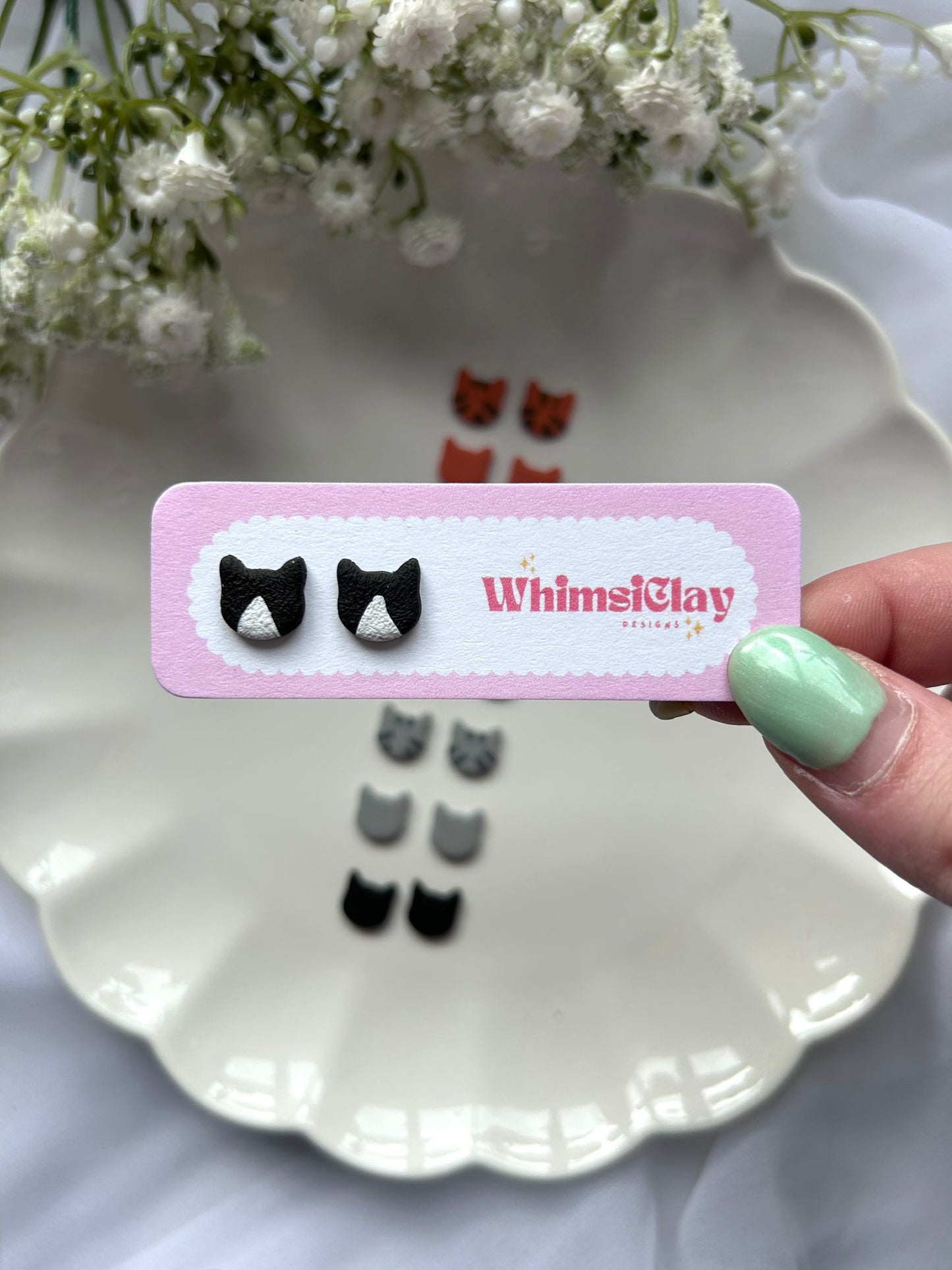 Cat Stud Earrings
