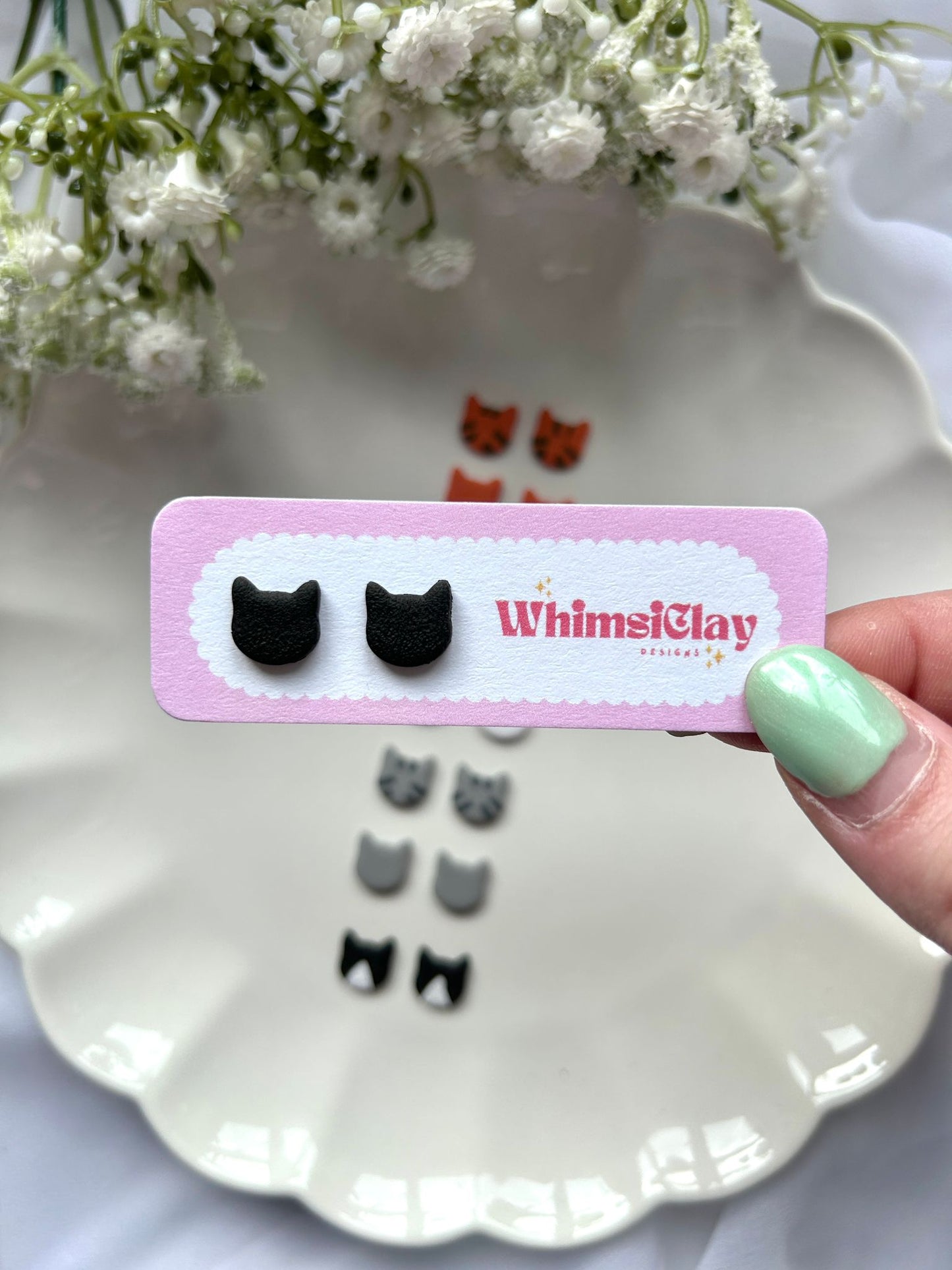 Cat Stud Earrings