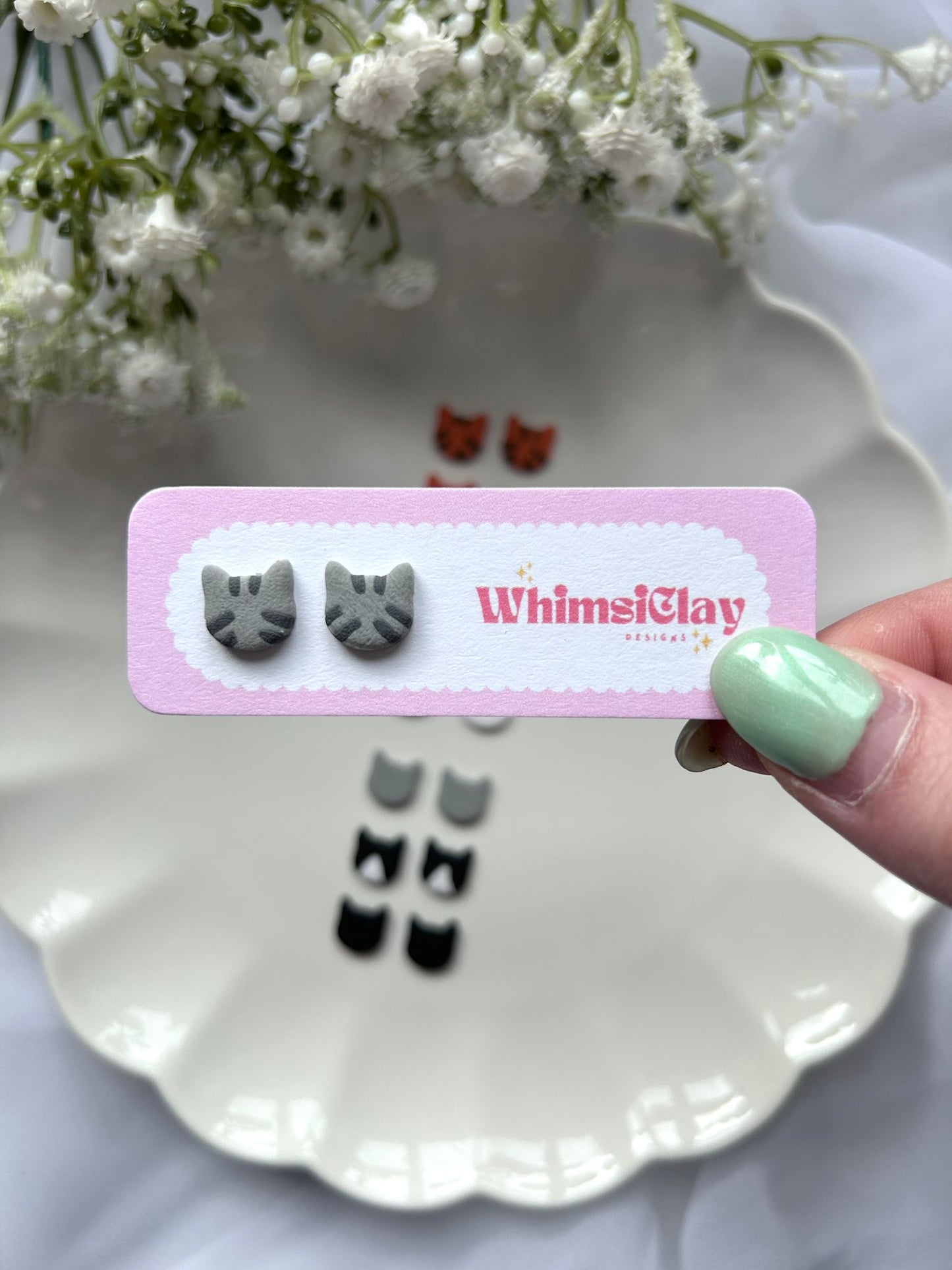 Cat Stud Earrings