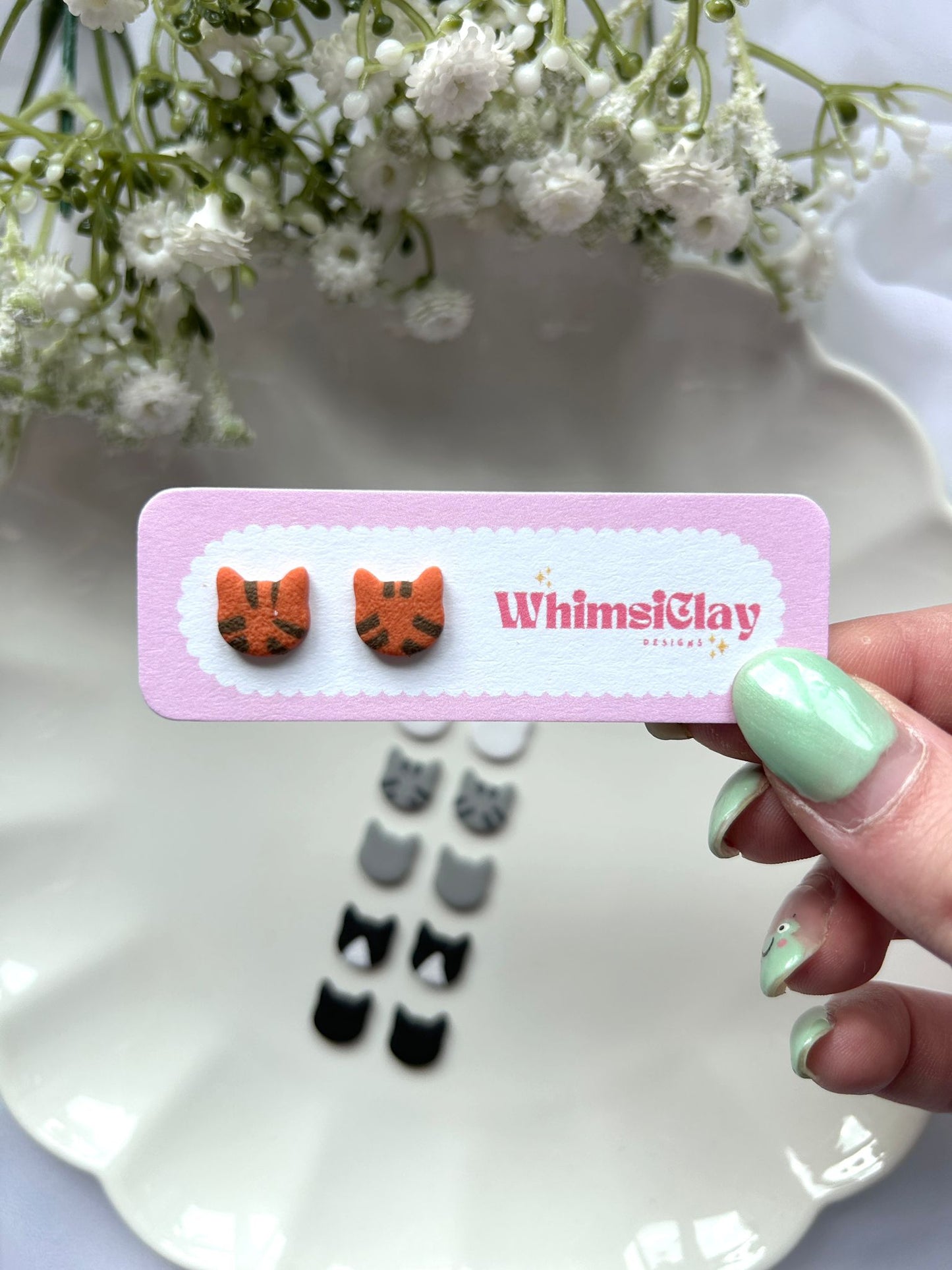Cat Stud Earrings