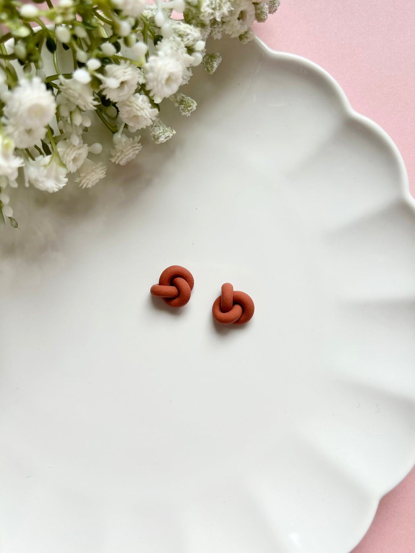 Knot Studs | Polymer Clay Earrings