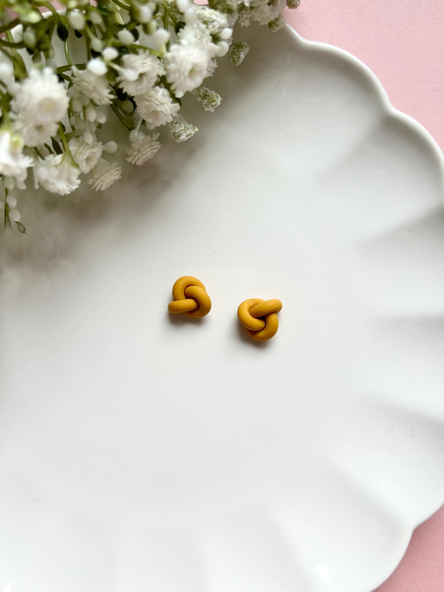 Knot Studs | Polymer Clay Earrings