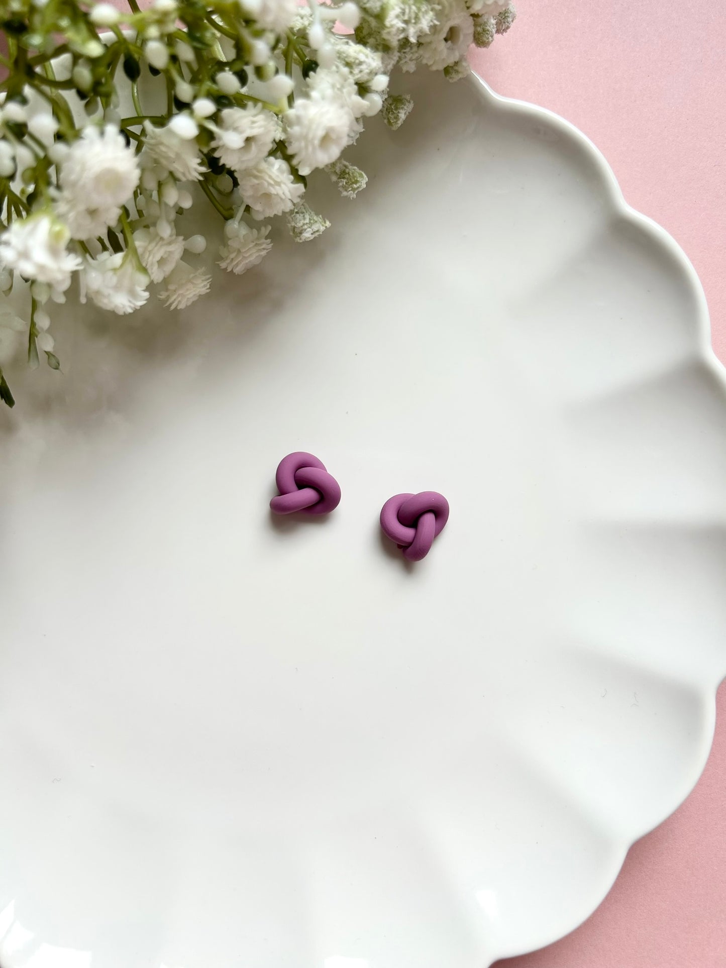 Knot Studs | Polymer Clay Earrings