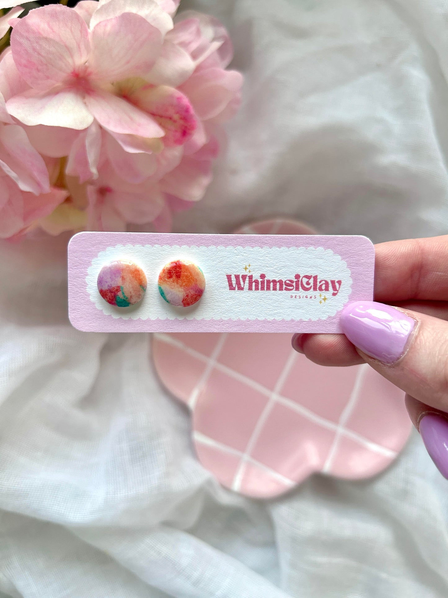 Floral Studs | Polymer Clay Earrings