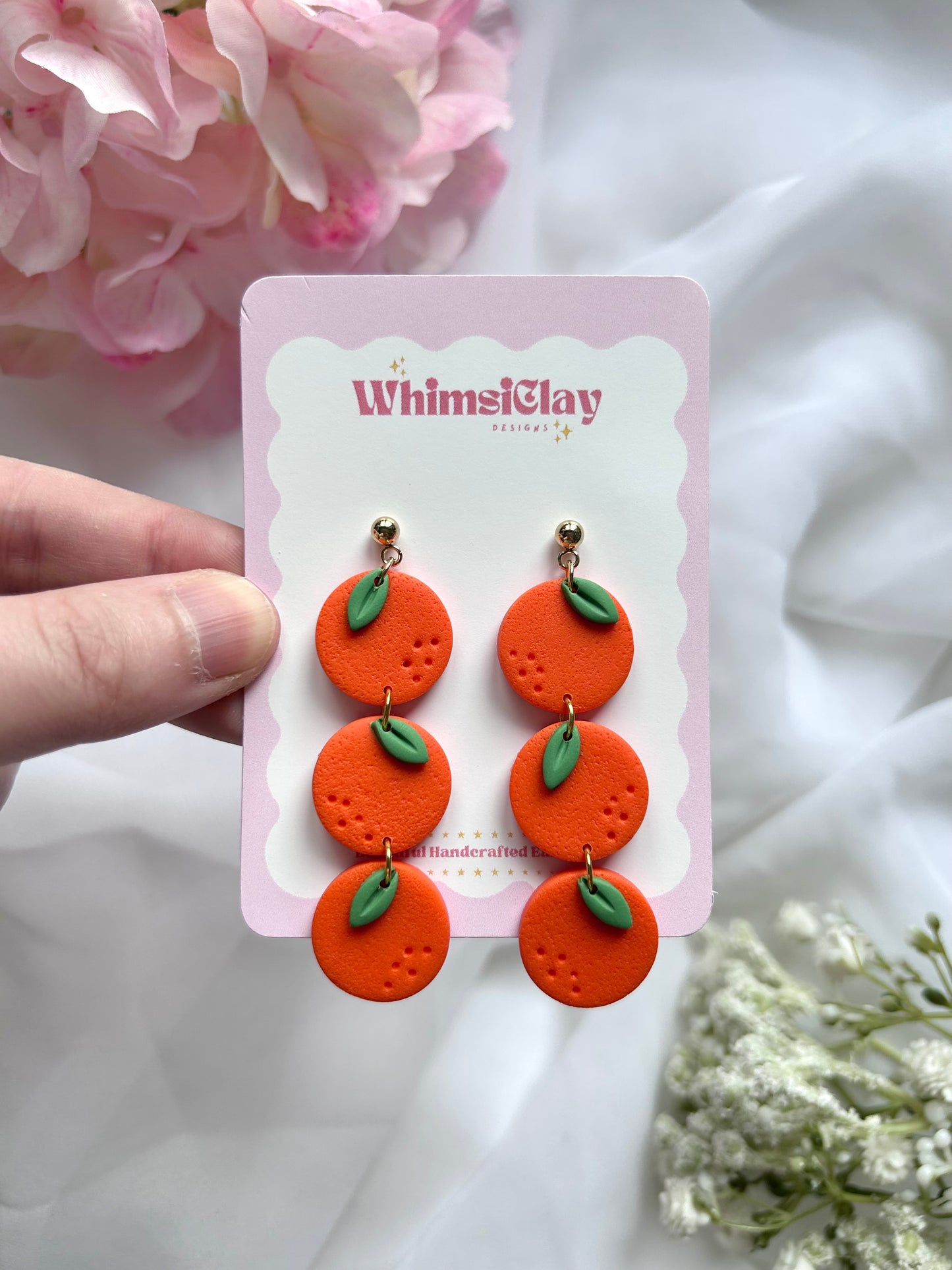Orange Trio Earrings