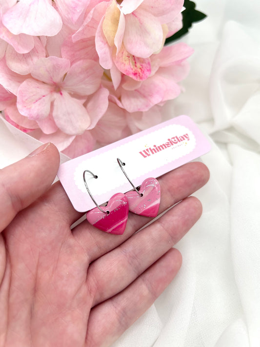Marble Heart Hoops