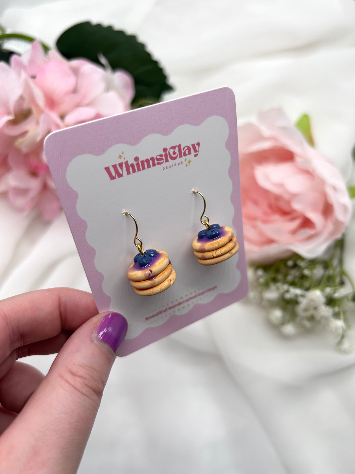 Blueberry Pancakes | Polymer Clay Earrings