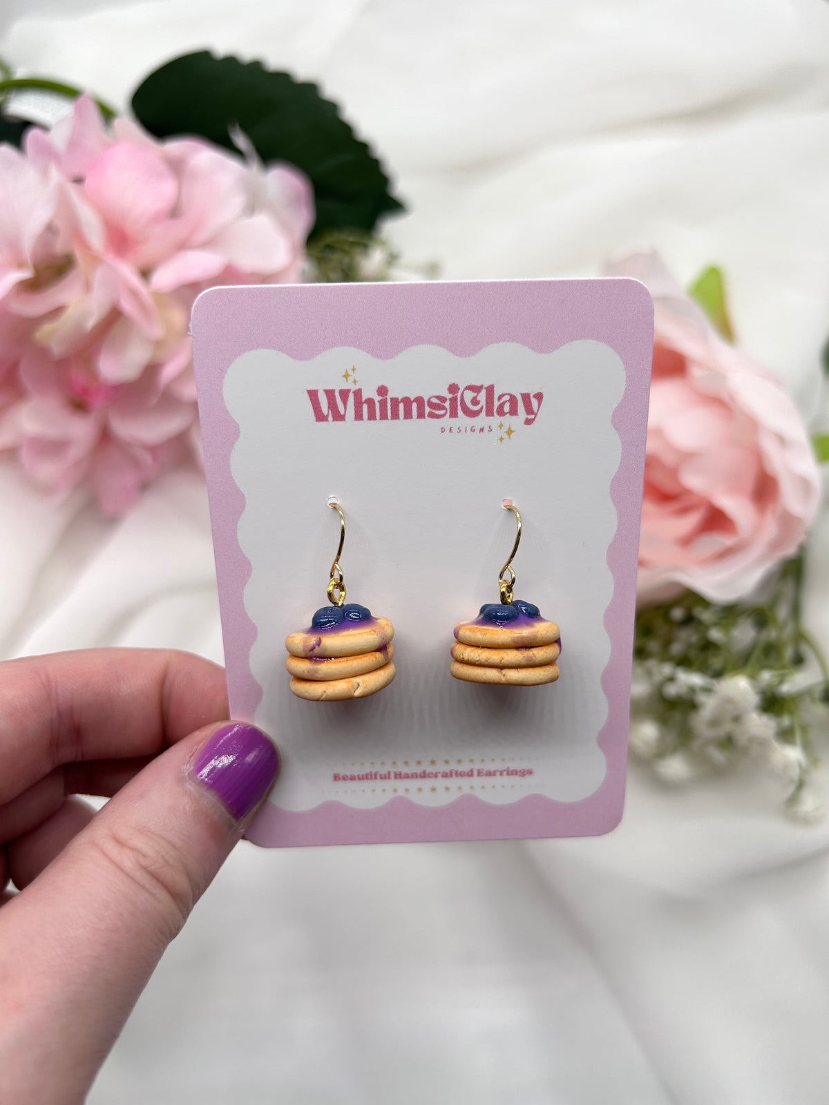 Blueberry Pancakes | Polymer Clay Earrings
