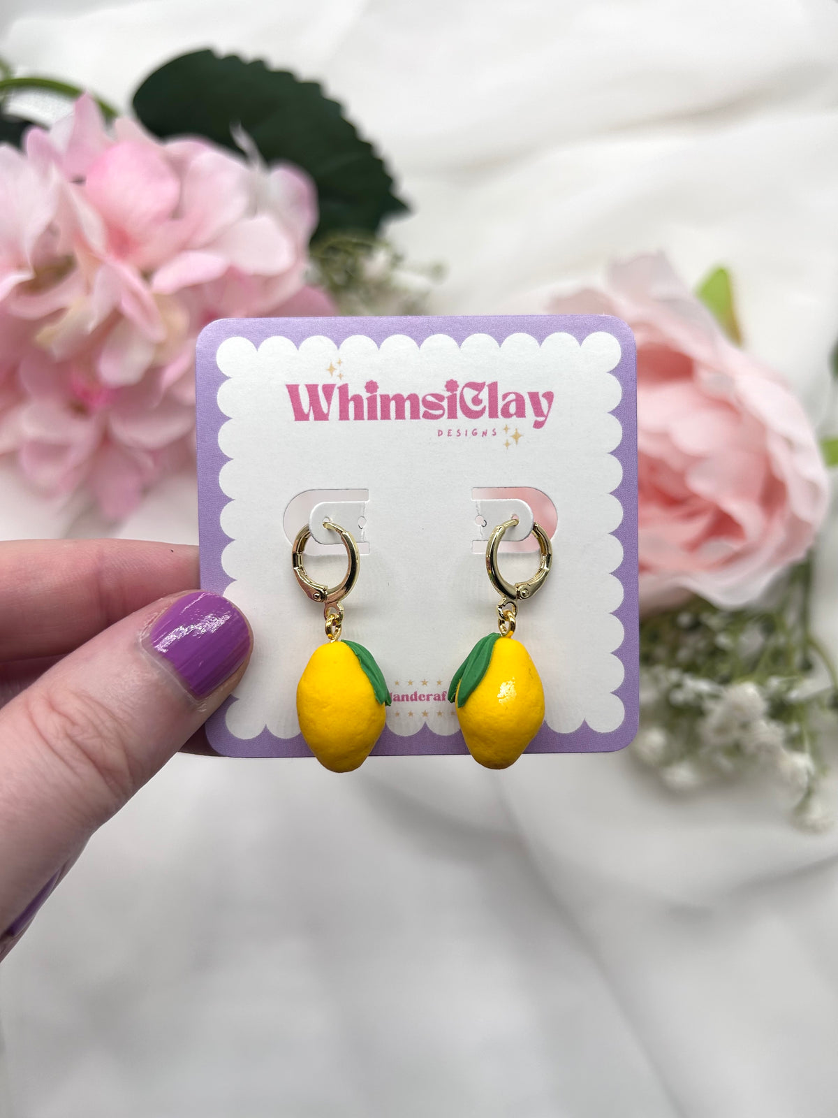 Lemon Huggies | Polymer Clay Earrings