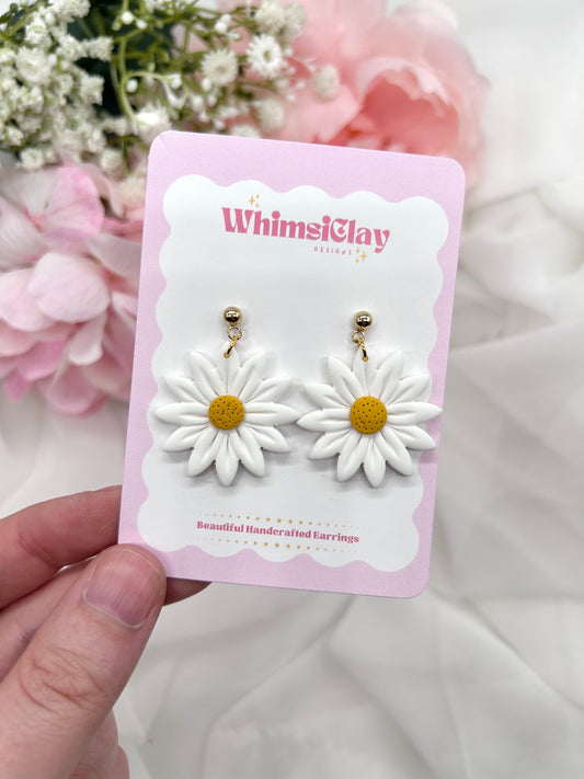 Large Daisy | Polymer Clay Earrings