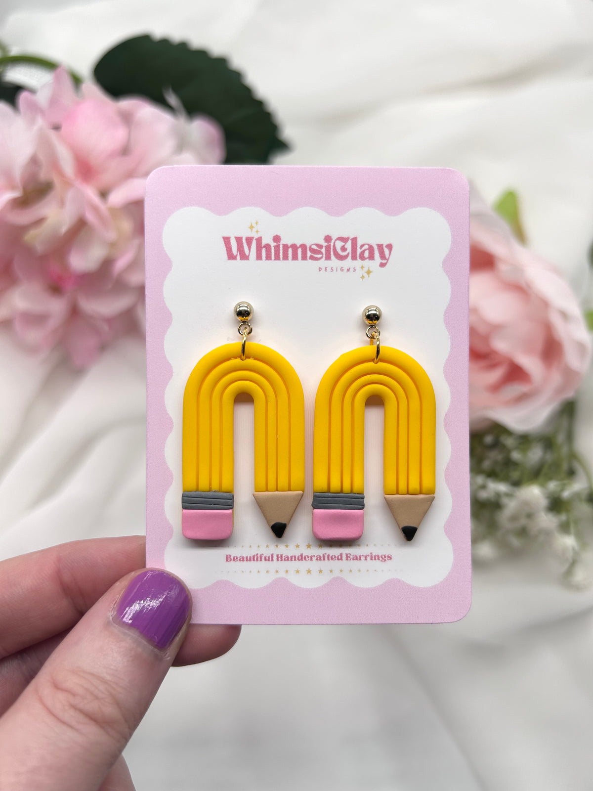 Pencil Arch | Polymer Clay Earrings