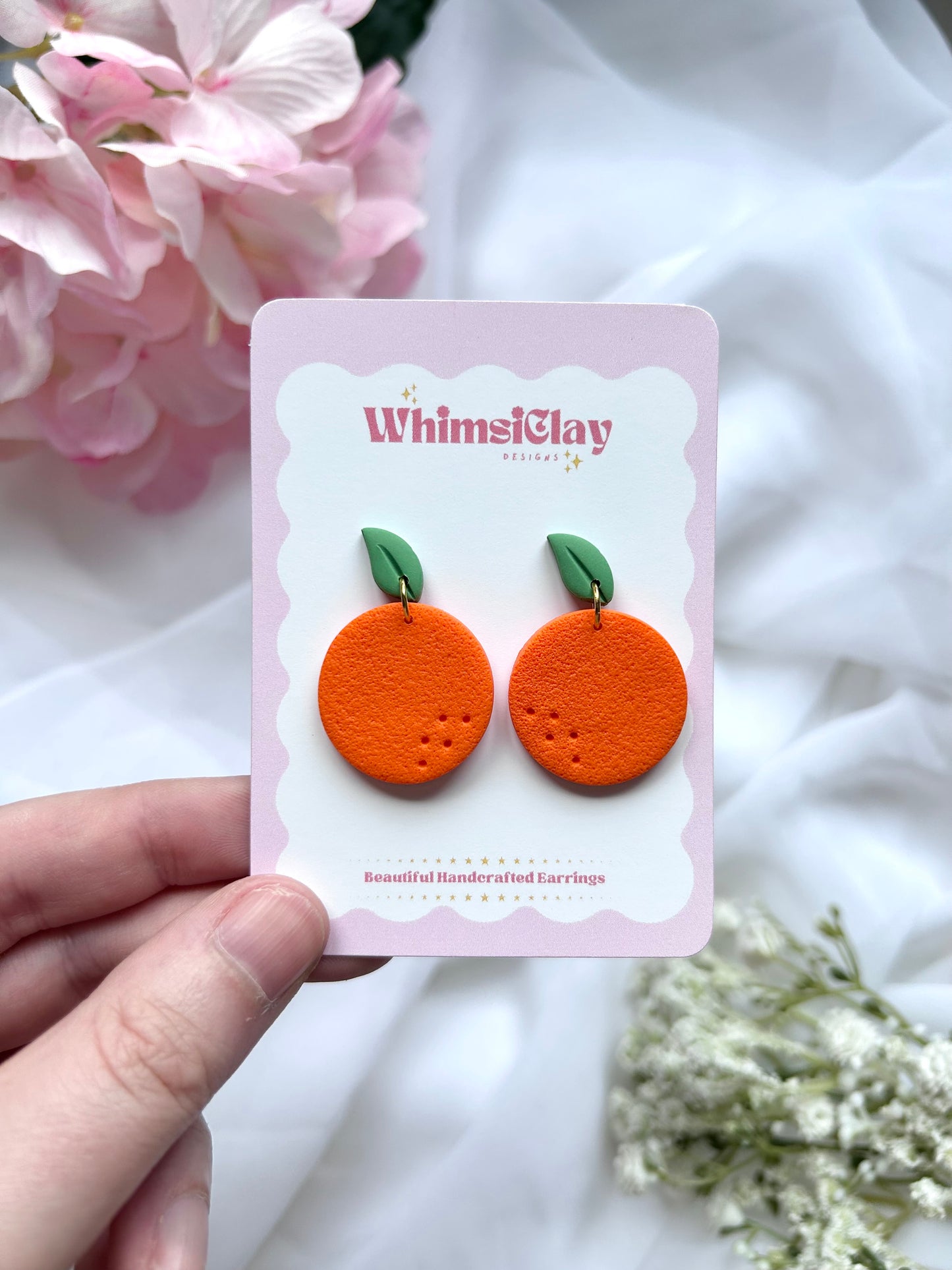 Orange Drop Earrings