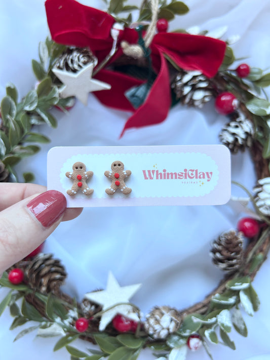 Gingerbread Man Studs