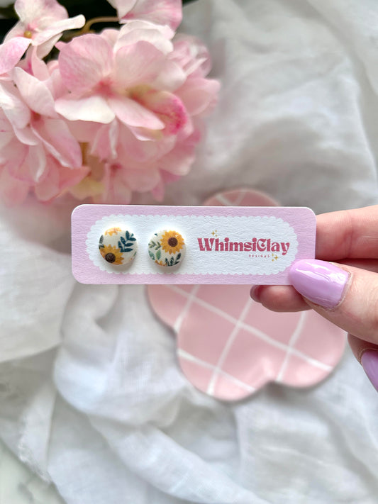 Floral Studs | Polymer Clay Earrings