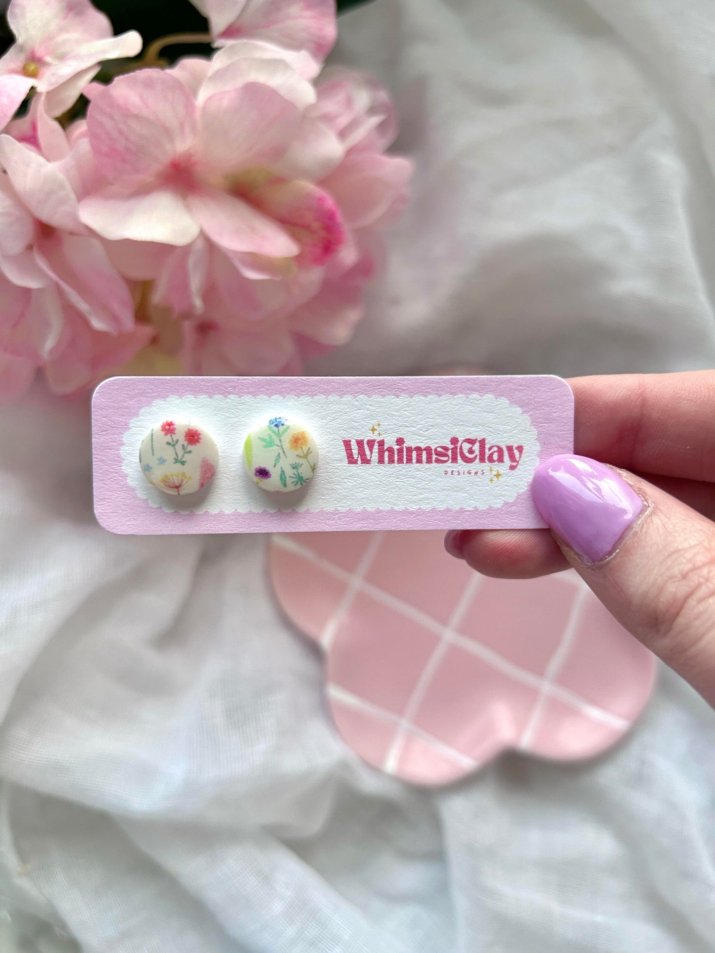 Floral Studs | Polymer Clay Earrings